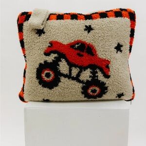 Kids Monster Truck Pillow - Red and Black